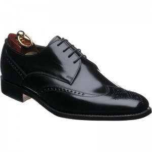 Loake shoes | Loake Shoemaker | Bogart brogues in Black Polished at ...