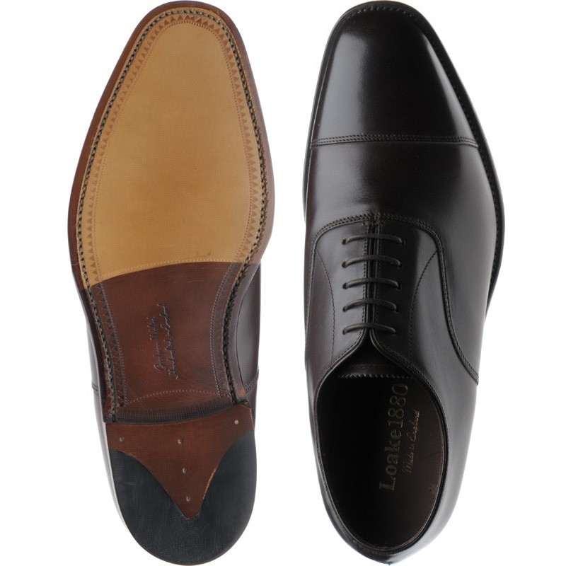 Loake shoes | Loake 1880 | Aldwych Oxfords in Dark Brown Calf at ...