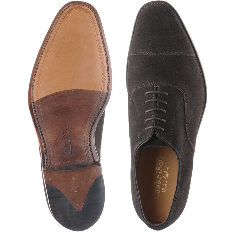 Loake shoes | Loake 1880 | Aldwych Oxfords in Chocolate Brown Suede at ...
