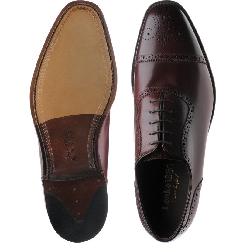 Loake shoes | Loake 1880 Classic | Strand in Burgundy Calf at Herring Shoes