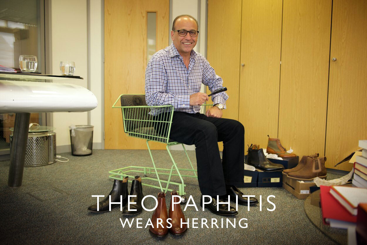 Theo Paphitis wears Herring