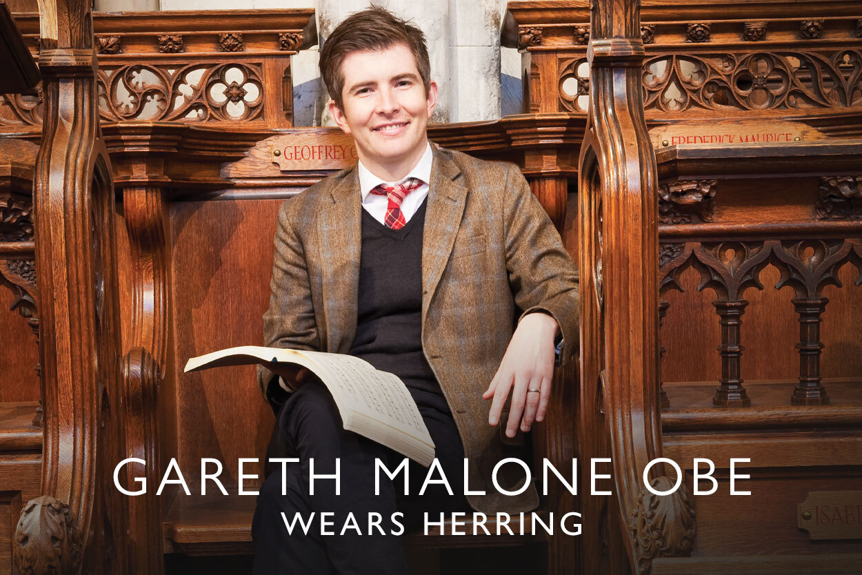 Gareth Malone OBE wears Herring